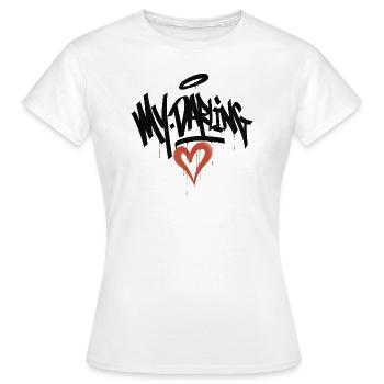 My Darling Graffiti - Women's T-Shirt - white - Front - AI Model Female 172 dark (172cm)