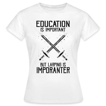 Jeu de rôle en direct pour PNJ et jeu de rôle RPG - T-shirt Femme - blanc - Devant - AI Model Female 172 dark (172cm)
