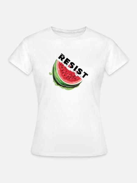 Questa non è un'anguria, resistete alla Palestina - Dame-T-shirt - hvid