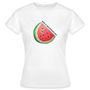 Pas une pastèque Palestine Art - T-shirt Femme - blanc - Devant - AI Model Female 172 dark (172cm)