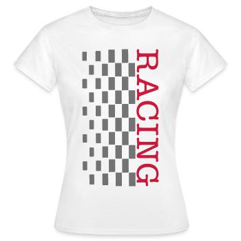 Racing flag - Women's T-Shirt - white - Front - AI Model Female 172 dark (172cm)