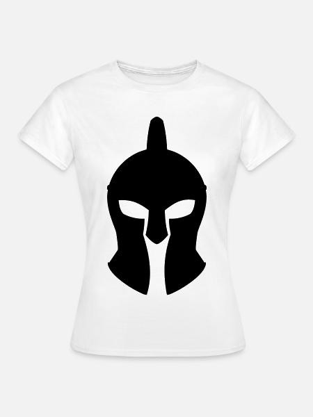 Griechische Kriegerhelm - Frauen T-Shirt - Weiß