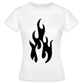 Flamme - Frauen T-Shirt - Weiß - Vorne - AI Model Female 172 dark (172cm)