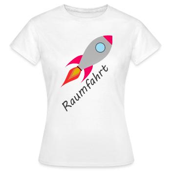 Rakete Rocket Raumfahrt - Frauen T-Shirt - Weiß - Vorne - AI Model Female 172 dark (172cm)