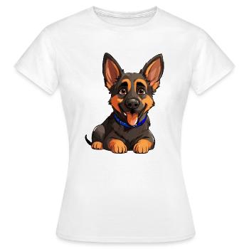 Berger Allemand - Berger Allemand - T-shirt Femme - blanc - Devant - AI Model Female 172 dark (172cm)
