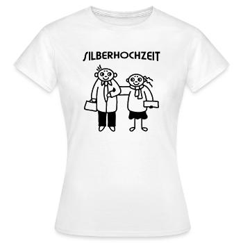 Siilberhochzeit Paar - Frauen T-Shirt - Weiß - Vorne - AI Model Female 172 dark (172cm)