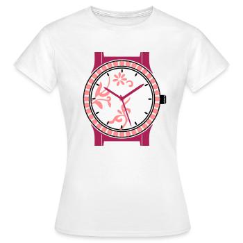 Montre dames 2 fille femme femme - T-shirt Femme - blanc - Devant - AI Model Female 172 dark (172cm)