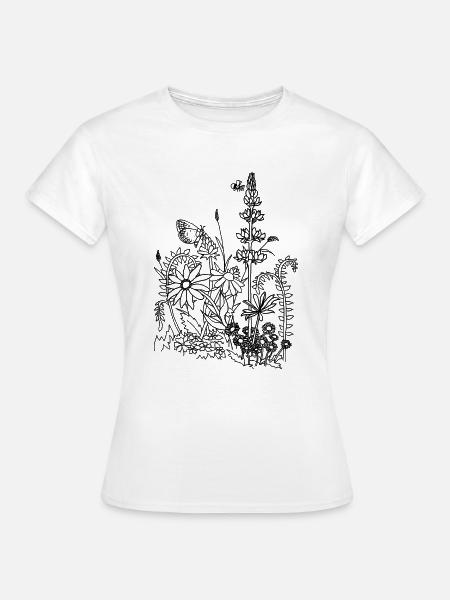 Gartenblumen - Frauen T-Shirt - Weiß