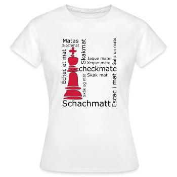 Schachmatt - Frauen T-Shirt - Weiß - Vorne - AI Model Female 172 dark (172cm)