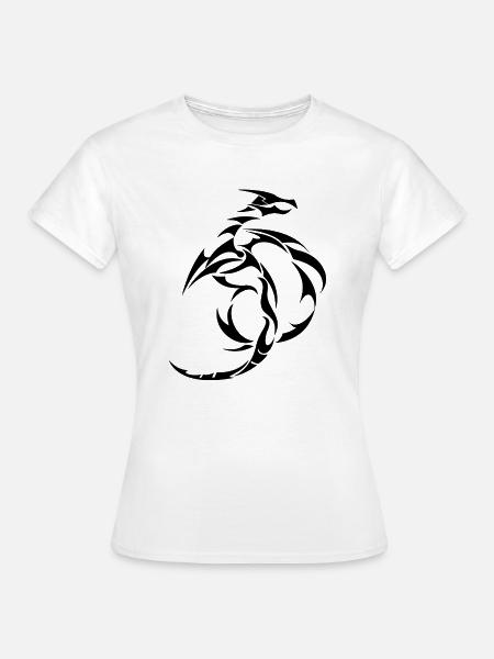 Stammesdrache - Frauen T-Shirt - Weiß