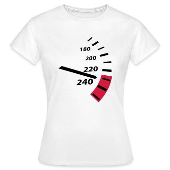 speed - Women's T-Shirt - white - Front - AI Model Female 172 dark (172cm)