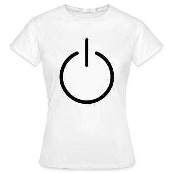 power - Women's T-Shirt - white - Front - AI Model Female 172 dark (172cm)