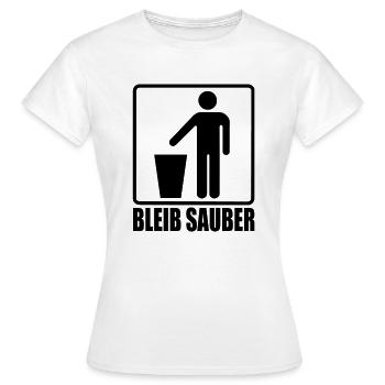 rester propre - T-shirt Femme - blanc - Devant - AI Model Female 172 dark (172cm)