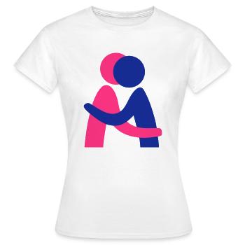 Hug - Women's T-Shirt - white - Front - AI Model Female 172 dark (172cm)