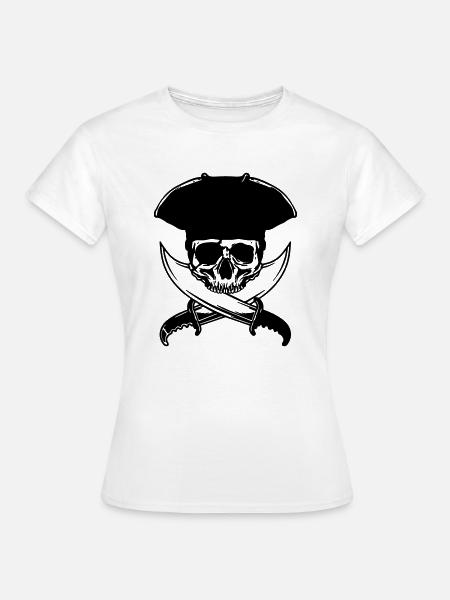 skull-pirate - Frauen T-Shirt - Weiß