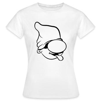 Zwerg lustig witzig zunge strecken - Frauen T-Shirt - Weiß - Vorne - AI Model Female 172 dark (172cm)