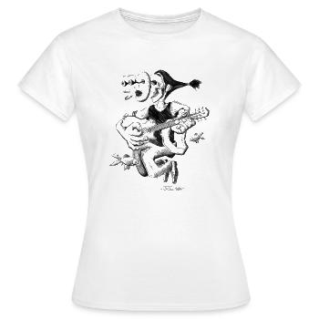 Conception de lecteur de guitare badass - T-shirt Femme - blanc - Devant - AI Model Female 172 dark (172cm)