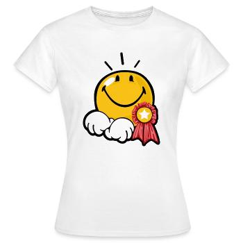 Smiley Award - Women's T-Shirt - white - Front - AI Model Female 172 dark (172cm)