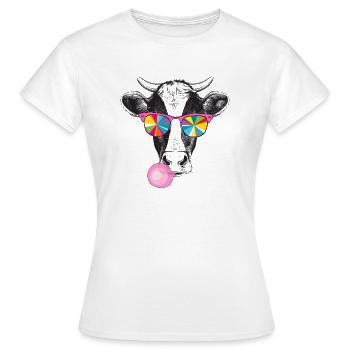 Gomme fraîche de vache - T-shirt Femme - blanc - Devant - AI Model Female 172 dark (172cm)