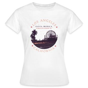 Santa Monica 1 - Frauen T-Shirt - Weiß - Vorne - AI Model Female 172 dark (172cm)