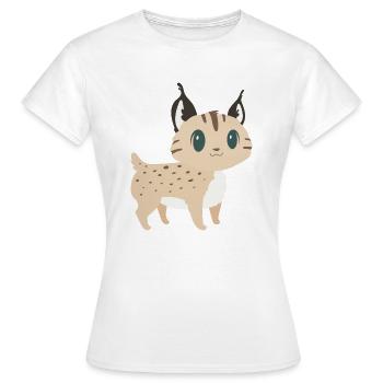 Lynx doux - T-shirt Femme - blanc - Devant - AI Model Female 172 dark (172cm)