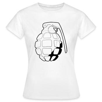 Granate - Frauen T-Shirt - Weiß - Vorne - AI Model Female 172 dark (172cm)