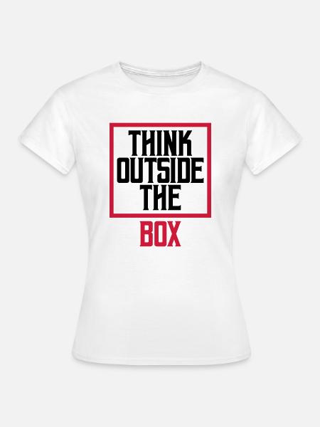 Logo Think outside - Frauen T-Shirt - Weiß
