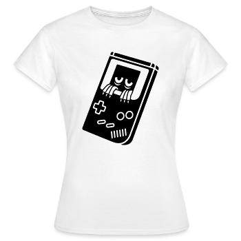 Game Boy mit Kreatur - Frauen T-Shirt - Weiß - Vorne - AI Model Female 172 dark (172cm)