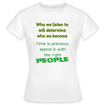 PEOPLE - T-shirt Femme - blanc - Devant - AI Model Female 172 dark (172cm)