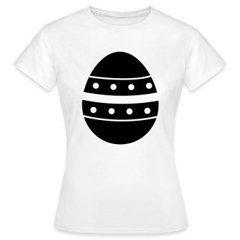 Ei - Frauen T-Shirt - Weiß - Vorne - AI Model Female 172 dark (172cm)
