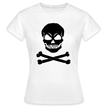 SCHAEDEL X - 1C - Frauen T-Shirt - Weiß - Vorne - AI Model Female 172 dark (172cm)