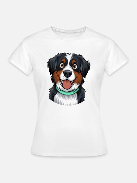 Berner Sennenhund Portrait - Frauen T-Shirt - Weiß