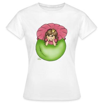 Prinzessin auf der Erbse - Frauen T-Shirt - Weiß - Vorne - AI Model Female 172 dark (172cm)