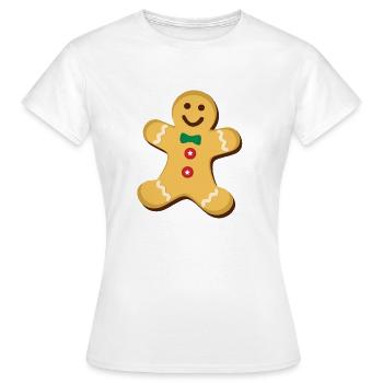 lebkuchenmann - Frauen T-Shirt - Weiß - Vorne - AI Model Female 172 dark (172cm)
