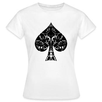 symbole de pique card Tribal Poker Ace Hold'em - T-shirt Femme - blanc - Devant - AI Model Female 172 dark (172cm)