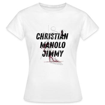 Accro aux chaussures - T-shirt Femme - blanc - Devant - AI Model Female 172 dark (172cm)