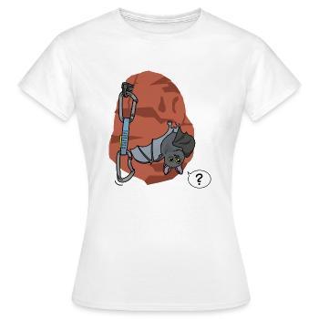Klettern, Fledermaus - Frauen T-Shirt - Weiß - Vorne - AI Model Female 172 dark (172cm)