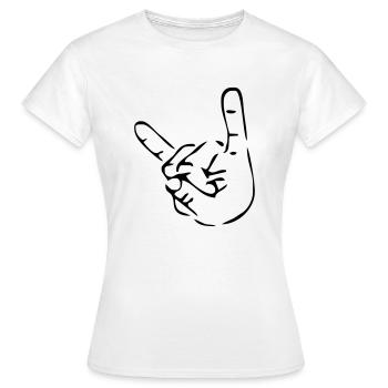 Français fourche Hard Rock - T-shirt Femme - blanc - Devant - AI Model Female 172 dark (172cm)