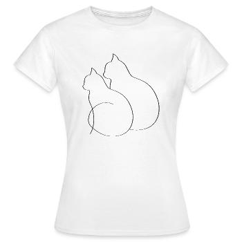 Cats - Women's T-Shirt - white - Front - AI Model Female 172 dark (172cm)