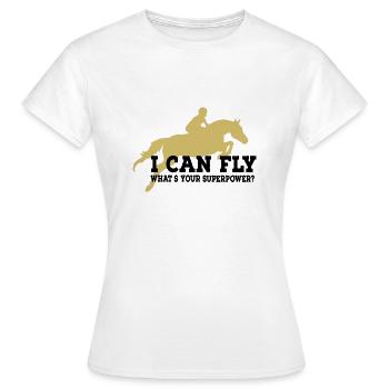 Springpferd - Frauen T-Shirt - Weiß - Vorne - AI Model Female 172 dark (172cm)