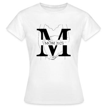 Mama 2025 Mom Wunschkind Kind Schwangerschaft - Frauen T-Shirt - Weiß - Vorne - AI Model Female 172 dark (172cm)