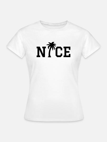 NICE - Palme - Frauen T-Shirt - Weiß