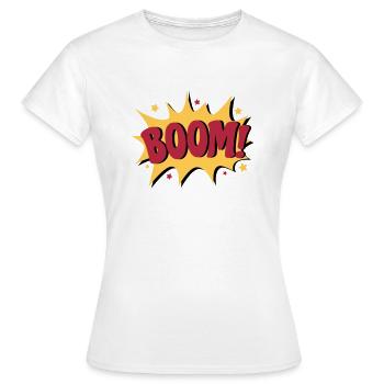 Boom - Women's T-Shirt - white - Front - AI Model Female 172 dark (172cm)