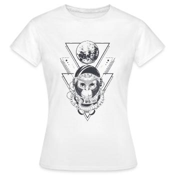 Astronaut monkey t-shirt - Women's T-Shirt - white - Front - AI Model Female 172 dark (172cm)