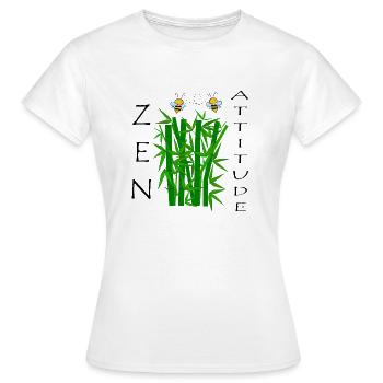 zen - T-shirt Femme - blanc - Devant - AI Model Female 172 dark (172cm)