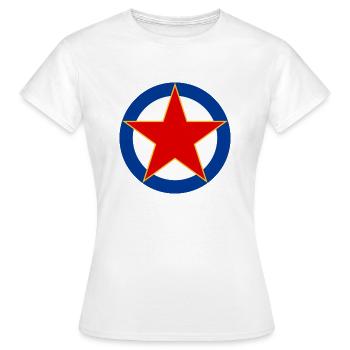 Rote Stern - Frauen T-Shirt - Weiß - Vorne - AI Model Female 172 dark (172cm)