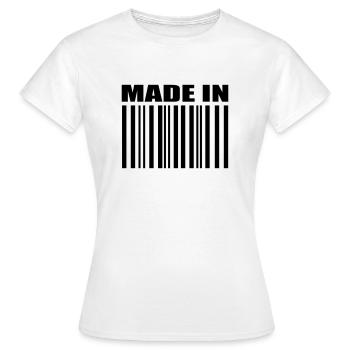 Barcode - Frauen T-Shirt - Weiß - Vorne - AI Model Female 172 dark (172cm)