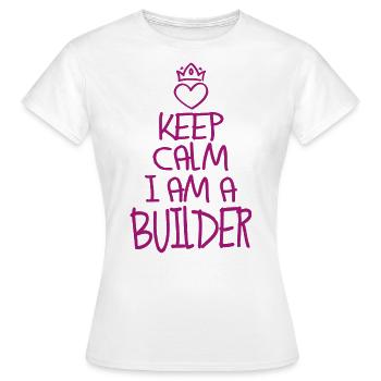 Gardez votre calme Travailleur de la construction Cool Travailleur de la construction Cadeau - T-shirt Femme - blanc - Devant - AI Model Female 172 dark (172cm)