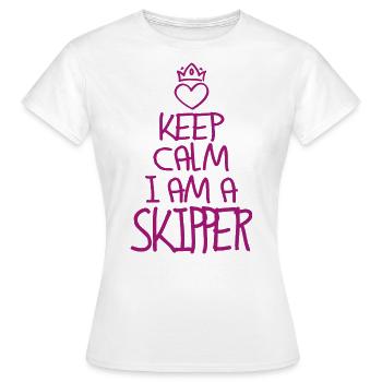 Gardez calm Skipper cool skipper cadeau - T-shirt Femme - blanc - Devant - AI Model Female 172 dark (172cm)