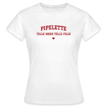 Pipelette Telle mère telle fille coeur - T-shirt Femme - blanc - Devant - AI Model Female 172 dark (172cm)